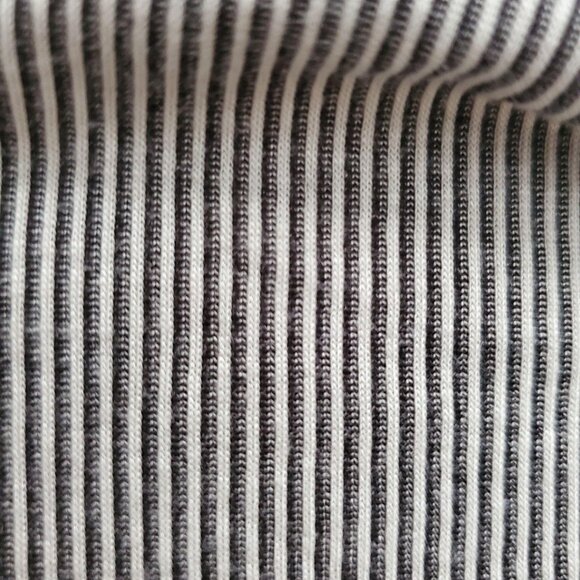 Pink Blush Pinstriped Off Shoulder Ruffle Accent Maternity Dress Charcoal XL NWT - Picture 6 of 15